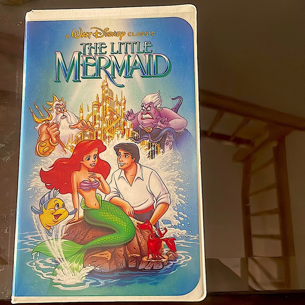 1st Label BANNED Cover 1989 Disney The Little Mermaid VHS Black Diamond Series